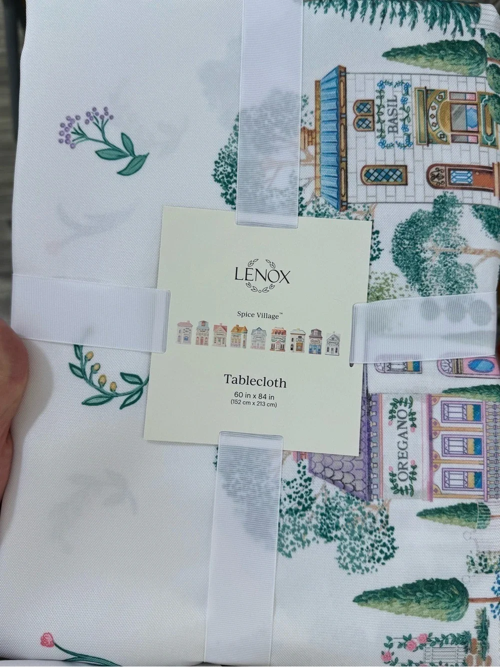 Lenox Spice Village Tablecloth Size 60 in x 84 in NWT